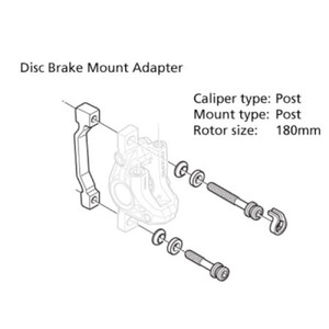 Shimano Disc Brake Mount Adapter - Front 180mm