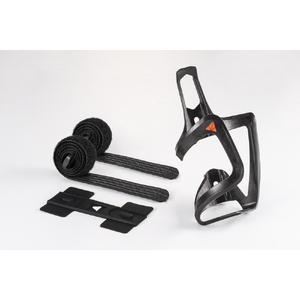 Granite Design Carbon Aux Bottle Cage Side Loading w/ Long Strap Kit Matte Black