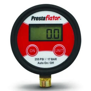 Prestacycle Prestaflator 255psi Digital Gauge Bottom Mount (for Digital Prestaflators & Regulators)